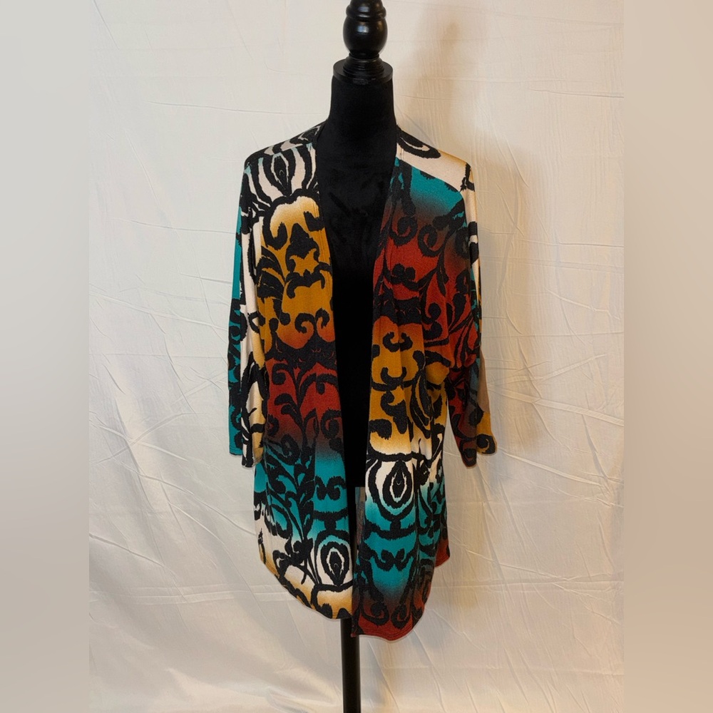Multicolor Patterned Women's Cardigan